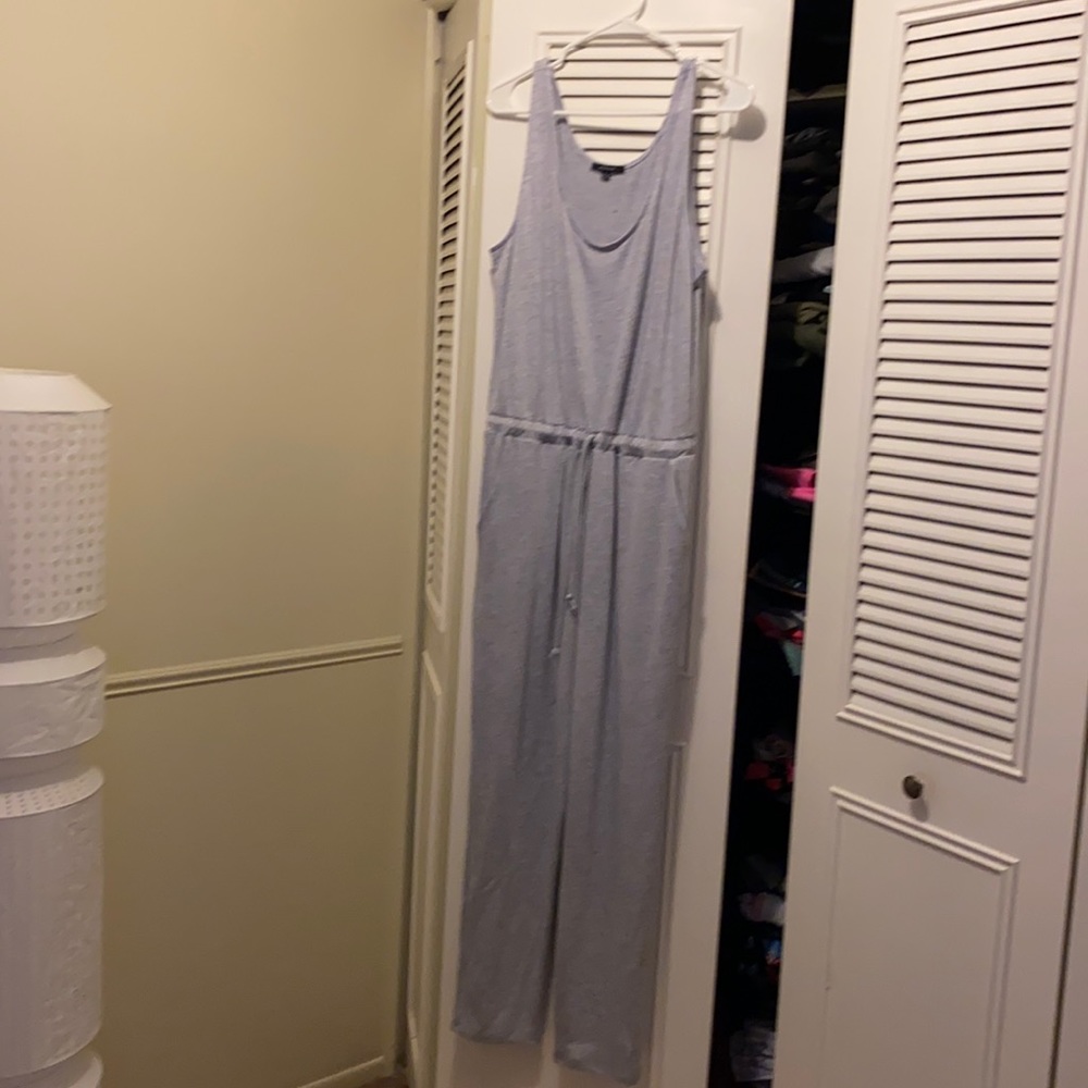Gray pantsuit